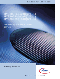 Datasheet HYB39S256160DTL-8 manufacturer Infineon